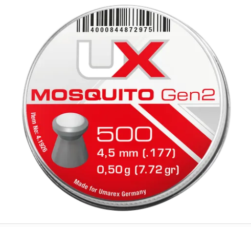 UX Mosquito Diabolos Gen2 4,5 mm (.177), Flachkopf, 0,50 g, 5x 500 St., Dose