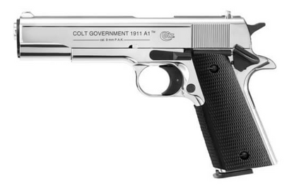 Colt Government Mod. 1911 Polished ChromKal. 9 PAK, 8 Schuss