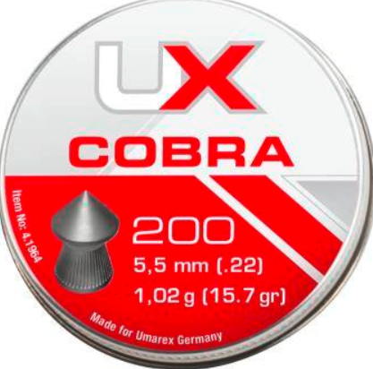 UX Cobra Spitzdiabolos cal.5,5mm 1,02g