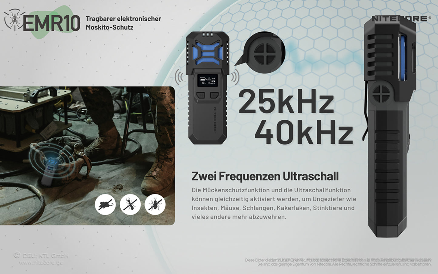 Nitecore EMR10 (Mücken Abwehr inkl. Powerbank) Mückenschutz