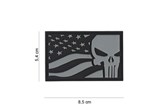 Patch 3D PVC Punisher USa flag grey
