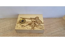 Kugelschreiberhalter Motiv aus Holz Scharfschütze