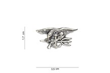 Abzeichen US Navy Seals Siegel kleines Silber