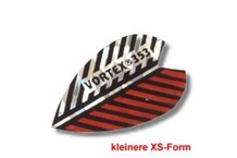  Dartfly Vortex, Form XS (kleinere Form), rot-weiß