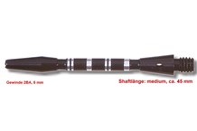  Shaft Alu Stripe medium,ca 45 mm, schwarz