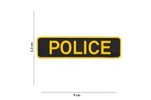 Emblem 3D PVC Police gelb