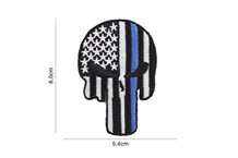 Patch Stickerei Punisher USA Blue Thin Line