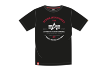  Alpha Industrie T-Shirt Authentic Print T black red
