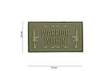 3D PVC Warrior Within grün Rubber Patch