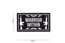 3D PVC Warrior Within schwarz Rubber Patch