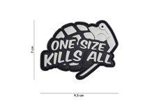 One size kills all grau Rubber Patch
