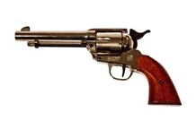 Western Revolver Kal. 9mm Nickel.6"Lauf, Holzgriff, 6 Schuss