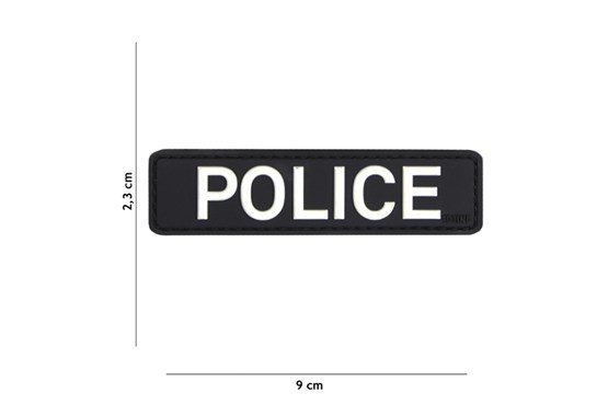 Emblem 3D PVC Police schwarz