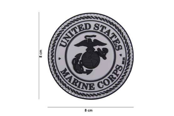 Emblem 3D PVC United States Marine Corps grau