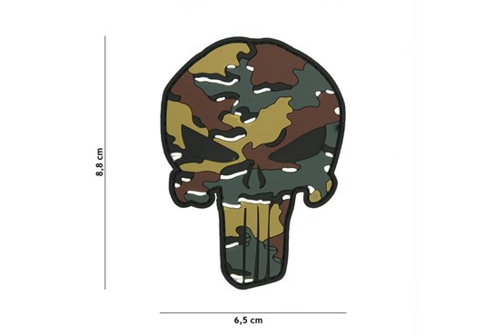 Emblem 3D PVC Punisher Belgisch Camo