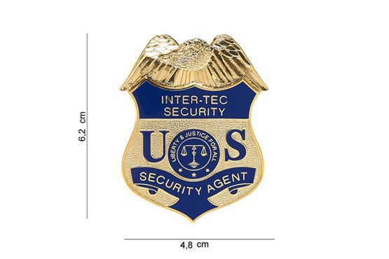 US Abzeichen inter-tec Sicherheit gold