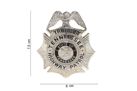 US Abzeichen Trooper Highway Patrol Tennessee silber