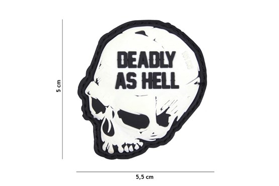 Deadly as Hell weiss Rubber Patch
