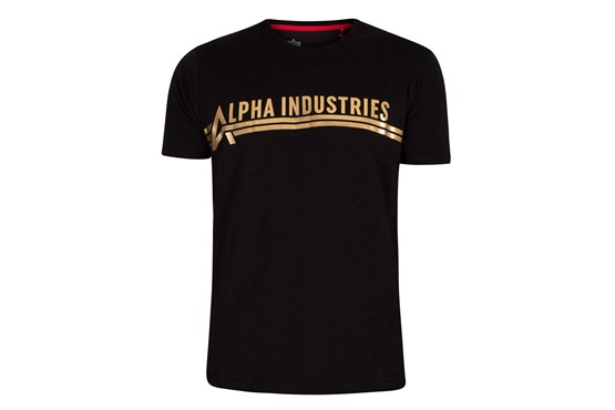 Alpha Industrie T-Shirt T Print black/yellow gold