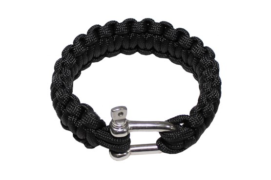 Armband, "Parachute Cord", schwarz, Breite ca. 2,3 cm